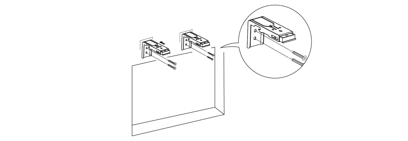 Install brackets for outside top mount blinds