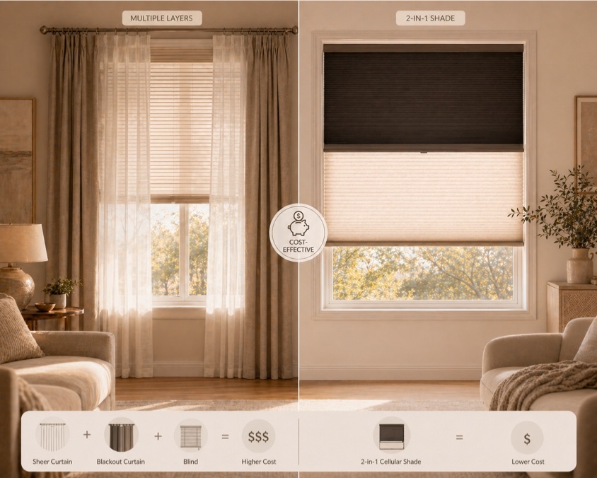Cost effective 2-in-1 shade comparison