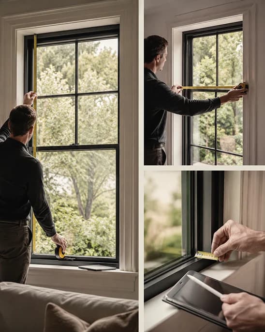 Window measuring for motorized shade projects
