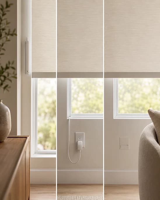 Motorized shade power and installation options