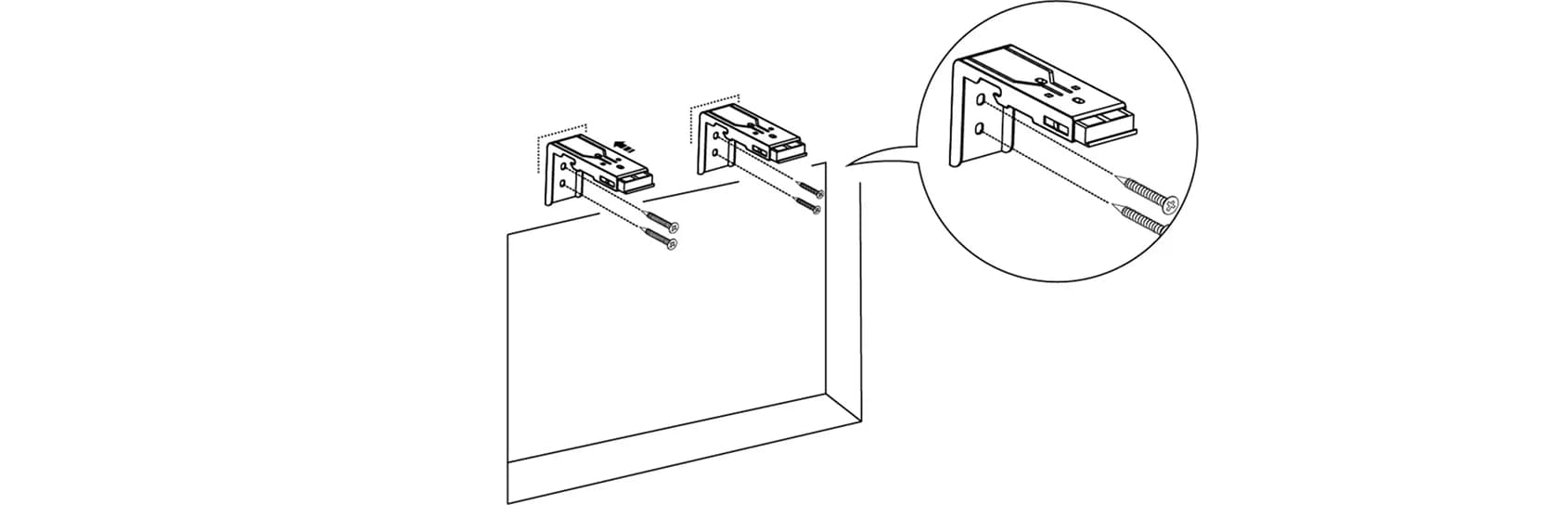 Install brackets for outside top mount blinds