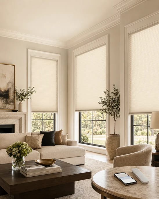 Room darkening shades for restful sleep