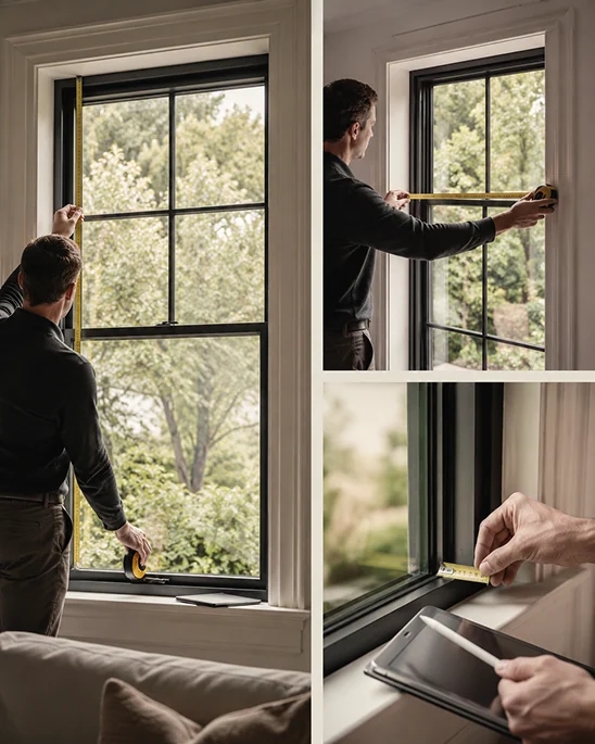 Window measuring for motorized shade projects